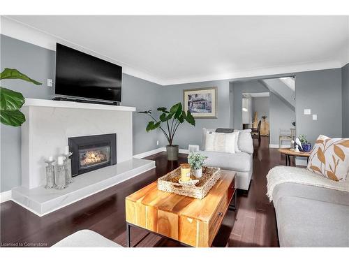 2104 Highway 56, Binbrook, ON - Indoor Photo Showing Living Room With Fireplace