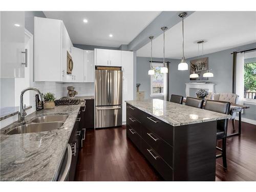 2104 Highway 56, Binbrook, ON - Indoor Photo Showing Kitchen With Double Sink With Upgraded Kitchen