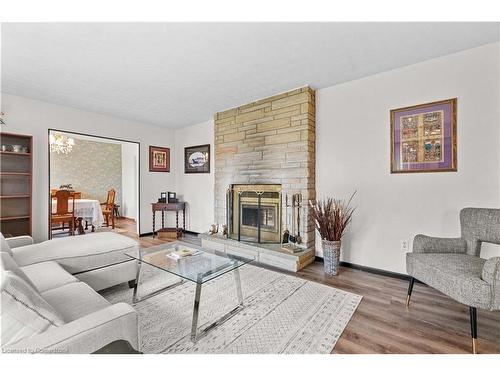 1408 Edgewood Road, Hamilton, ON - Indoor Photo Showing Living Room With Fireplace