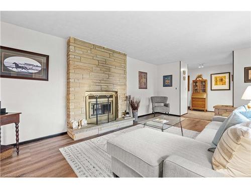 1408 Edgewood Road, Hamilton, ON - Indoor Photo Showing Living Room With Fireplace