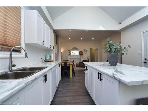 323 Charlton Avenue W, Hamilton, ON - Indoor Photo Showing Kitchen With Double Sink