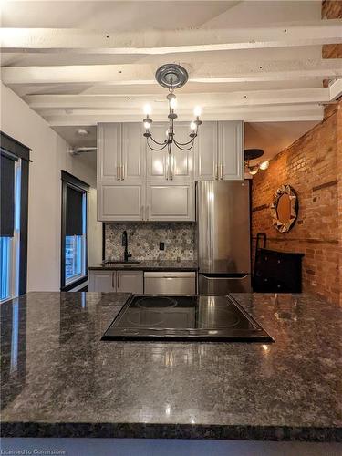 2-158 Hunter Street E, Hamilton, ON - Indoor Photo Showing Kitchen With Stainless Steel Kitchen With Double Sink With Upgraded Kitchen