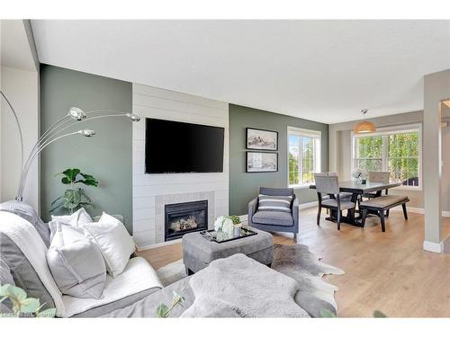 37 Stowe Terrace, Brantford, ON - Indoor Photo Showing Living Room With Fireplace