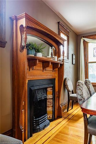 77 Mountain Avenue, Hamilton, ON - Indoor Photo Showing Living Room With Fireplace