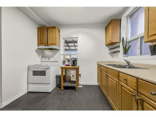 19 Railway Street, Hamilton, ON - Indoor Photo Showing Kitchen With Double Sink