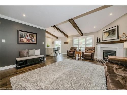 56 Napa Lane, Stoney Creek, ON - Indoor Photo Showing Living Room With Fireplace