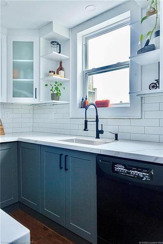 40 Hess Street N, Hamilton, ON - Indoor Photo Showing Kitchen With Double Sink