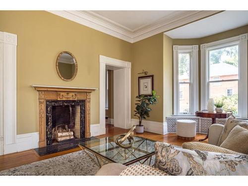 30 South Street W, Dundas, ON - Indoor Photo Showing Living Room With Fireplace