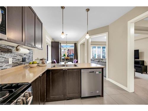 12 Matteo Trail, Hamilton, ON - Indoor Photo Showing Kitchen With Double Sink With Upgraded Kitchen