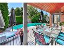 184 Warner Drive, Oakville, ON  - Outdoor With In Ground Pool With Deck Patio Veranda With Exterior 