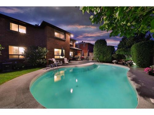 184 Warner Drive, Oakville, ON - Outdoor With In Ground Pool With Backyard With Exterior