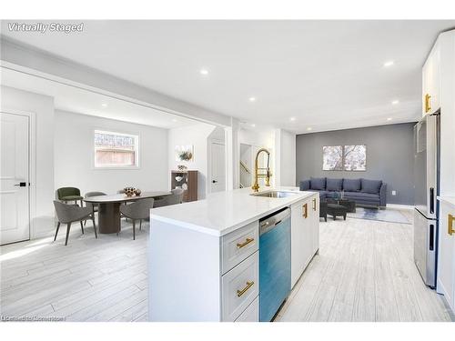 316 Houghton Avenue S, Hamilton, ON - Indoor Photo Showing Kitchen With Double Sink