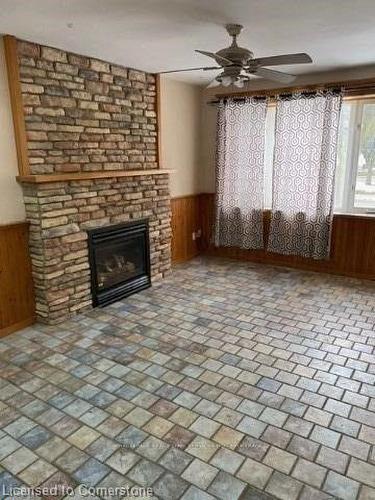 119 Gary Avenue, Hamilton, ON - Indoor Photo Showing Living Room With Fireplace