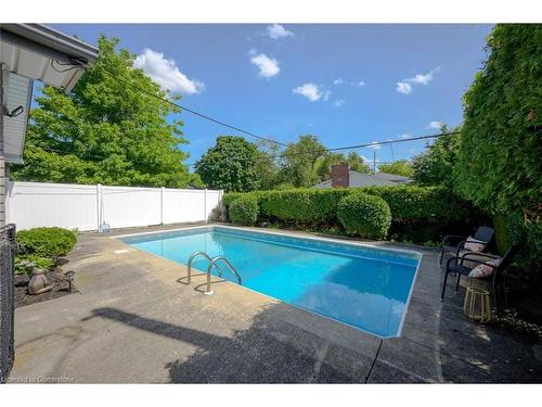 228 Plumtree Drive, Burlington, ON - Outdoor With In Ground Pool With Backyard