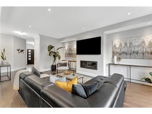 44 Fairgrounds Drive, Binbrook, ON - Indoor Photo Showing Living Room With Fireplace