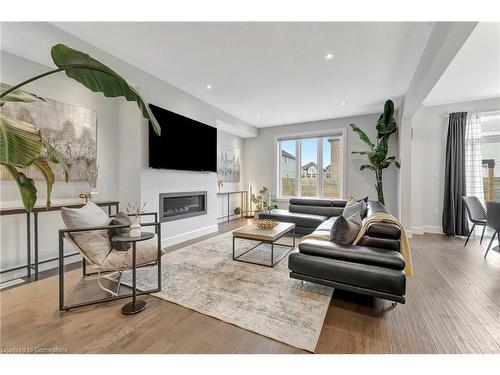 44 Fairgrounds Drive, Binbrook, ON - Indoor Photo Showing Living Room With Fireplace