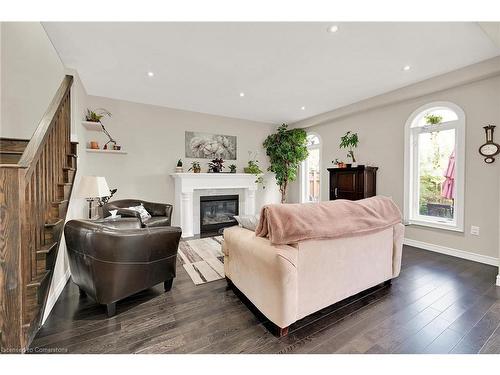 229 John Frederick Drive, Ancaster, ON - Indoor Photo Showing Living Room With Fireplace