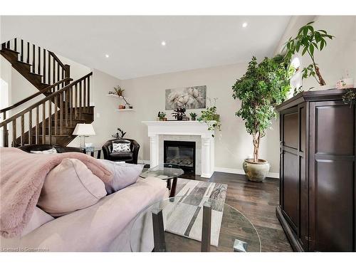 229 John Frederick Drive, Ancaster, ON - Indoor Photo Showing Living Room With Fireplace