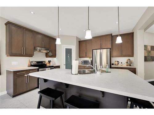 229 John Frederick Drive, Ancaster, ON - Indoor Photo Showing Kitchen With Double Sink With Upgraded Kitchen