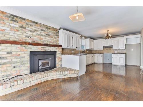 433 Middletown Road, Flamborough, ON - Indoor Photo Showing Kitchen With Fireplace