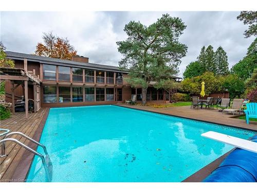 60 Atkinson Boulevard, Dundas, ON - Outdoor With In Ground Pool With Backyard