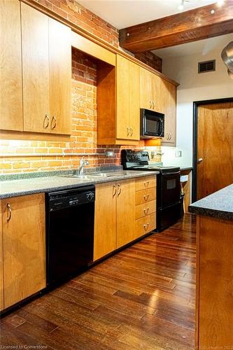 13-357 Hunter Street W, Hamilton, ON - Indoor Photo Showing Kitchen With Double Sink