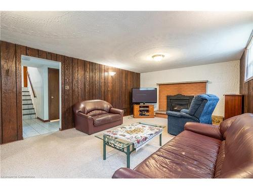 98 Summercrest Drive, Hamilton, ON - Indoor Photo Showing Living Room With Fireplace