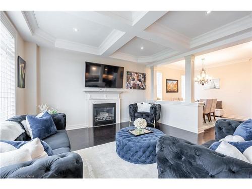 7 Meadowlark Drive, Port Colborne, ON - Indoor Photo Showing Living Room With Fireplace