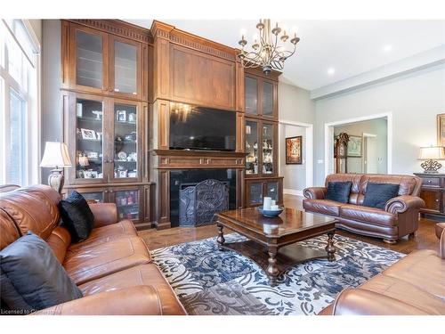 17 Mcdonald Court, Waterdown, ON - Indoor Photo Showing Living Room With Fireplace