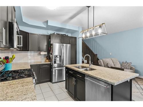 55 Sonoma Valley Crescent, Hamilton, ON - Indoor Photo Showing Kitchen With Double Sink With Upgraded Kitchen