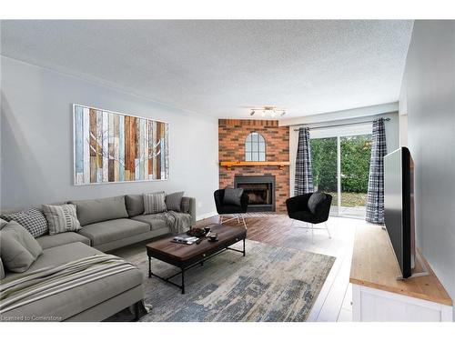 23 Lancer Court, Hamilton, ON - Indoor Photo Showing Living Room With Fireplace