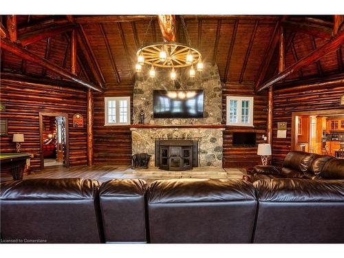 1 Kerr Crescent, Virginiatown, ON - Indoor Photo Showing Living Room With Fireplace