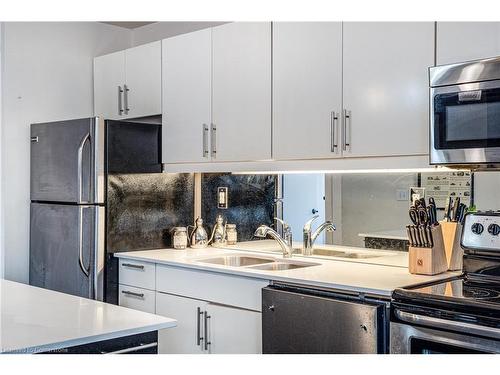 104-200 Stinson Street, Hamilton, ON - Indoor Photo Showing Kitchen With Stainless Steel Kitchen With Double Sink With Upgraded Kitchen