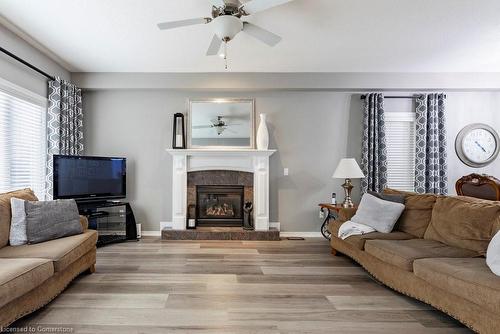 38 Raymond Road, Ancaster, ON - Indoor Photo Showing Living Room With Fireplace