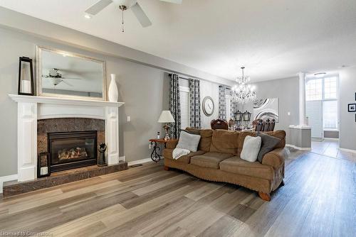 38 Raymond Road, Ancaster, ON - Indoor Photo Showing Living Room With Fireplace