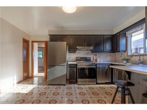 608 Stone Church Road W, Hamilton, ON - Indoor Photo Showing Kitchen With Double Sink