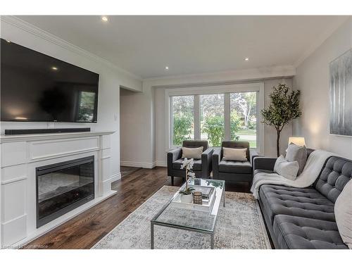 1771 Heather Hills Drive, Burlington, ON - Indoor Photo Showing Living Room With Fireplace