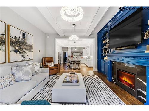 149 Miller Drive, Ancaster, ON - Indoor Photo Showing Living Room With Fireplace