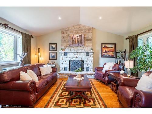 40 John Martin Court, Flamborough, ON - Indoor Photo Showing Living Room With Fireplace