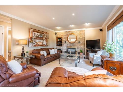 40 John Martin Court, Flamborough, ON - Indoor Photo Showing Living Room With Fireplace