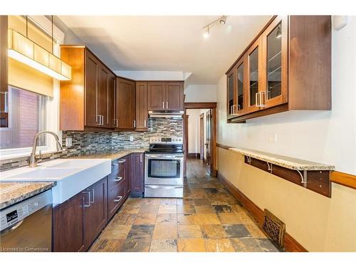 26 Ontario Avenue, Hamilton, ON - Indoor Photo Showing Kitchen With Double Sink