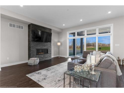 40850 Forks Road, Wainfleet, ON - Indoor Photo Showing Living Room With Fireplace