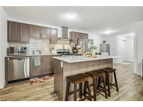 220-1 Redfern Avenue Avenue, Hamilton, ON - Indoor Photo Showing Kitchen With Stainless Steel Kitchen With Upgraded Kitchen