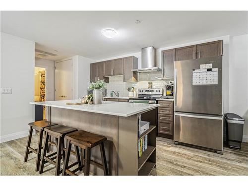 220-1 Redfern Avenue Avenue, Hamilton, ON - Indoor Photo Showing Kitchen With Stainless Steel Kitchen With Upgraded Kitchen