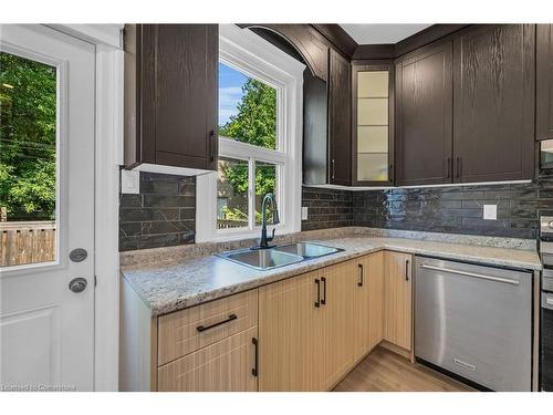 55 Douglas Avenue, Hamilton, ON - Indoor Photo Showing Kitchen With Double Sink