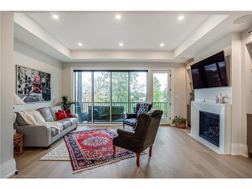 11 Church Street, Ancaster, ON - Indoor Photo Showing Living Room With Fireplace