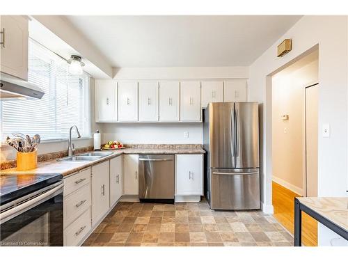 205 Hanover Place, Hamilton, ON - Indoor Photo Showing Kitchen With Double Sink