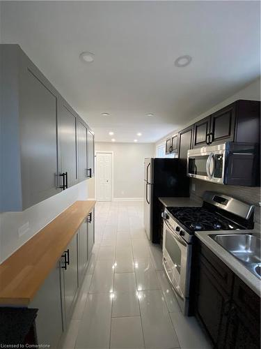 306 Paling Avenue, Hamilton, ON - Indoor Photo Showing Kitchen With Double Sink