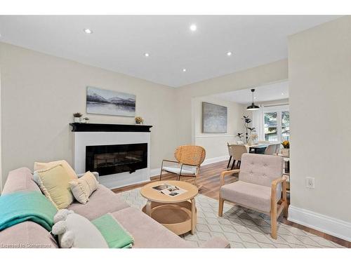 99 Belview Avenue, Hamilton, ON - Indoor Photo Showing Living Room With Fireplace