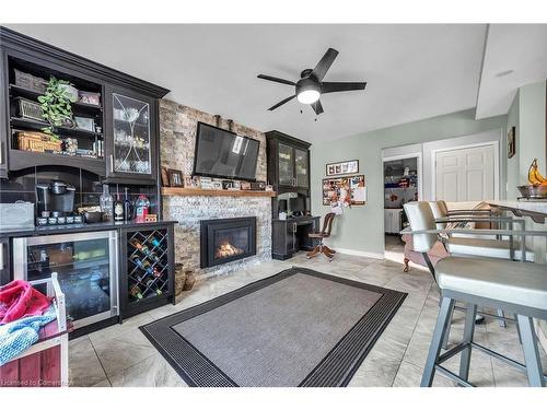 113 Valera Drive, Stoney Creek, ON - Indoor Photo Showing Other Room With Fireplace